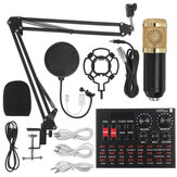 LEORY N9 Professionelle Soundkarte + BM800 Aufnahmekondensatormikrofon-Kit mit Schockhalterung