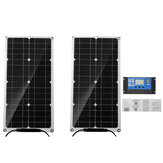 12V 25W Портативная солнечная панель с контроллером для подзарядки аккумулятора автомобиля, фургонов, лодок, караванов и кемперов