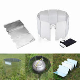 IPRee 9 Platten Aluminiumlegierung Camping Gasherd WindShield Outdoor Camping Werkzeuge