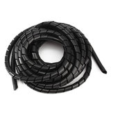 Zwarte Spiraal Polyethyleen Kabel Elektrische Draadwikkelbuis Computer Beheer Koord
