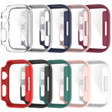 Bakeey Colorful Shockproof Anti-Scratch PC + HD Clear Tempered Glass Full Cover Watch Case Cover for Apple Watch S7 41mm/ 45mm