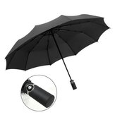 Dış Mekan 10 Kaburga Tam Otomatik Katlanır Şemsiye Otomatik Açılır Kapanır Su Geçirmez UV Yağmur Güneşliği