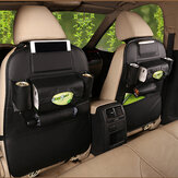 Autós ülés háttámlára szerelhető szervezőtáska, többfunkciós tárolóval és zsebbel, bőrből készült