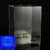 Módulo acrílico transparente Caso Carcasa para kit de luz 3D 8x8x8 Cube