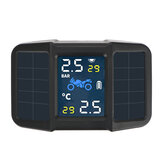 Motorkerékpár TPMS abroncsnyomás-ellenőrző LCD kijelzővel, hőmérséklet-figyeléssel és riasztórendszerrel, USB töltéssel