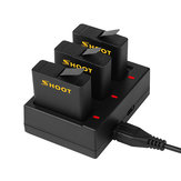 AHDBT-501 Chargeur USB Batterie à 1 connecteur à 3 ports et 3 ports pour appareil photo GoPro Hero 7 6 5 