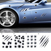 Αυτοκόλλητο αυτοκινήτου με προσομοίωση τρυπών σφαιρών 3D, γρατζουνιών και αδιάβροχων αυτοκόλλητων μοτοσικλέτας 23X29CM