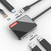 Lenovo LP0803 wielofunkcyjny USB na USB 3.0 / 2 * USB 2.0 / RJ45 Ethernet Port sieciowy High Speed Hub stacja dokująca Adapter do Macbooka Pro