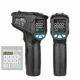MESTEK IR01C Thermomètre numérique infrarouge sans contact avec humidimètre -50~550°C avec écran VA coloré Indicateur de température de la zone de test à 12 points Mètre d'humidité Pyromètre
