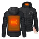 Veste d'hiver chauffante USB pour homme S/M/4XL, avec dos et capuche chauds, idéale pour la moto et le ski