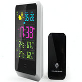 Wireless Weather Station Meter Digital Alarm Clock Date Time Display with LED Screen 