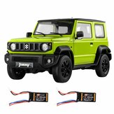 Eachine&FMS RC12002 JIMNY SUZUKI RTR 1/12 RC Car with Two batteries 2.4G Two Speed Transmission RC Crawler With LED Lights for RC Car Enthusiasts Vehicles Model