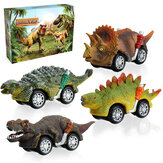 Pickwoo Dinosaurierier Spielzeugautos Inertie Fahrzeuge Kleinkinder Dinosaurierierparty-Spiele mit T-Rex Dino Spielset Geburtstagsgeschenke