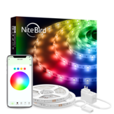 Gosund Smart Light Wifi Bande de lumière LED RGB multicolore changeante, régulation d'intensité, synchronisation de musique, commande à distance et vocale, compatible avec Alexa et Google Home