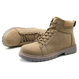 Men Comfy Outdoor Hiking Lace Up Suede Ankle Boots