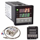 مجموعة متحكم درجة الحرارة الرقمي REX-C100 220V PID