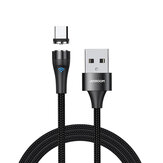Joyroom Type C Micro USB 2.1A 360 Degrees LED Indicator Fast Charging  Magnetic Data Cable For Huawei P30 Pro Mate 30 Xiaomi Mi10 Redmi K30 S20 5G