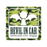 Adesivi per auto in PVC con logo Banggood 114x114mm SCONTO del 5% Coupon ANGELO IN MACCHINA DEMONIO IN MACCHINA