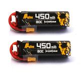 2PCS Auline 15.2V 450mAh 80C 4S HV Lipo Battery XT30 Plug for Betafpv X-Knight HD 3inch Toothpick FPV & Naked Cinewhoop