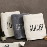 Month Logo Pure Cotton Bath Towel Soft Thicken Super Absorbent Face Towels 