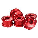 GUB 5pcs M8*8 Aluminum Alloy Bike Tooth Disc Screw  Fit for Bicycle Crankset Double Chainring 