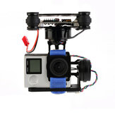 3 axes caméra sans brosse cardan CNC en métal avec support de contrôleur 3-4S 180g lumière pour GoPro caméras d'action OSMO FPV RC Drone