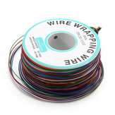 3 piezas de cable de puente de alambre electrónico de cobre estañado de un solo núcleo de placa de circuito impreso de 0,55 mm y 8 colores