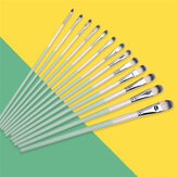 6/12PCS Watercolor Gouache Paint Brushes Set Different Shape Round Pointed Tip Nylon Hair Painting Brush Set Stationery Painting Art Supplies