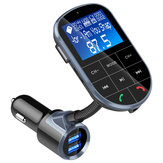 Adaptateur émetteur radio sans fil Bluetooth 4.2 FM Double chargeur de voiture USB avec appel mains libres A2DP Aux