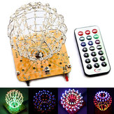 Kit de aprendizagem eletrônica DIY Spherical Spectrum Light Cube LED Flash Kit