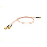 2 RP-SMA Male to 1 SMA Male Extension Cord Antenna Adapter Cable For Signal Amplifier RC Drone