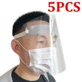 5個の安全フルフェイスシールドクリアな曇り止めスプラッシュ防止フェイス保護マスク
