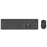 Zestaw klawiatury i myszy Lecoo KW201 2,4 GHz Wireless Office Keyboard 104 klawisze dla komputerów z systemem Windows, kompatybilny z klawiaturą do gier USB