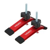VEIKO 2 set quick acting T Track hold down clamp with T bolts and silder aluminum alloy woodworking clamps for routers drill presses CNC table saws