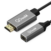 QGEEM QG-HD02 HDMI naar Mini DisplayPort-converteradapterkabel 4K x 2K HDMI naar Mini DP-videokabel voor digitale tv / lcd-scherm Laptop / projector / tv-box
