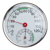 Aço inoxidável Termômetro / higrômetro para Sauna medidor de umidade de temperatura ambiente