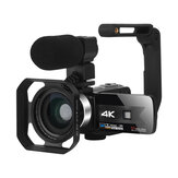 KOMERY K1 56MP 16X Zoom 4K Video Camera Camcorder for Youtube Live Stream Broadcast IR Night Vision HD DV Video Recorder Digital Camera WiFi APP Control 5-axis Image Stabilization Anti-shake With Microphone Stabilizer Handle