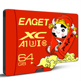 Eaget T1 Classe 10 Cartão de memória TF de alta velocidade 32GB 64GB 128GB Cartão Micro SD Cartão Flash Smart para telefone, câmera, gravador de condução