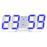 Luminous 3D Digital Clock Voice Control Wall Mounted LED Electronic Alarm Clock With Temperature Checking Office School Supplies