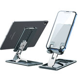 Original 
            Bakeey Multi-Angle Adjustment Aluminum Alloy Tablet/Phone Holder Portable Folding Online Learning Live Streaming Desktop Stand Holder For iPhone 13 POCO For 4-12 inch Devices