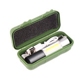 XANES 1463-COB 3Modes Zoomable USB Rechargeable LED Flashlight Suit