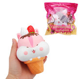 Yummiibear　低反発   スクイーズ　Poli    ハムスター    アイスクリーム　14cm　パッケージ付き　コレクション    贈り物　柔らかい  おもちゃ