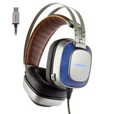 Xiberia K10 USB-HiFi-Kopfhörer mit Noise Cancelling-Hintergrundbeleuchtung und Mikrofon