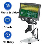 Original 
            G1600 9 Inches Large Color Screen Digital Microscope HD 12MP Display 1-1600X Continuous with LED Highlight Fill Light