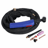 WP17-FV 180A TIG Welding Torch Argon Air Cooled Flexible Head Gas Valve Welding Torch with M16 x 1.5mm Gas Connector