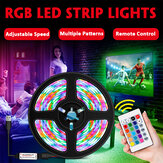 1M/2M/3M/4M/5M 2835 SMD USB RGB Wasserdichte LED-Streifenleuchte für den Außenbereich zu Hause 5V + 24-Tasten-Fernbedienung