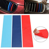 3 színű szénrostcsík matrica a BMW elülső hűtőrácsához. Külső díszítő matrica az autón.