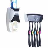 موزع صمغ الأسنان الجداري المعلق في الحمام التلقائي مع حامل خمس فرشاة أسنان