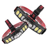 USB-перезаряжаемый светодиодный головной фонарик XPE COB, красный свет, датчик движения, легкий для бега, кемпинга, снаряжения для походов в природу