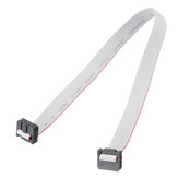 2.54mm FC-10P IDC Flat Gray Cable LED Screen Connected to JTAG Download Cable
